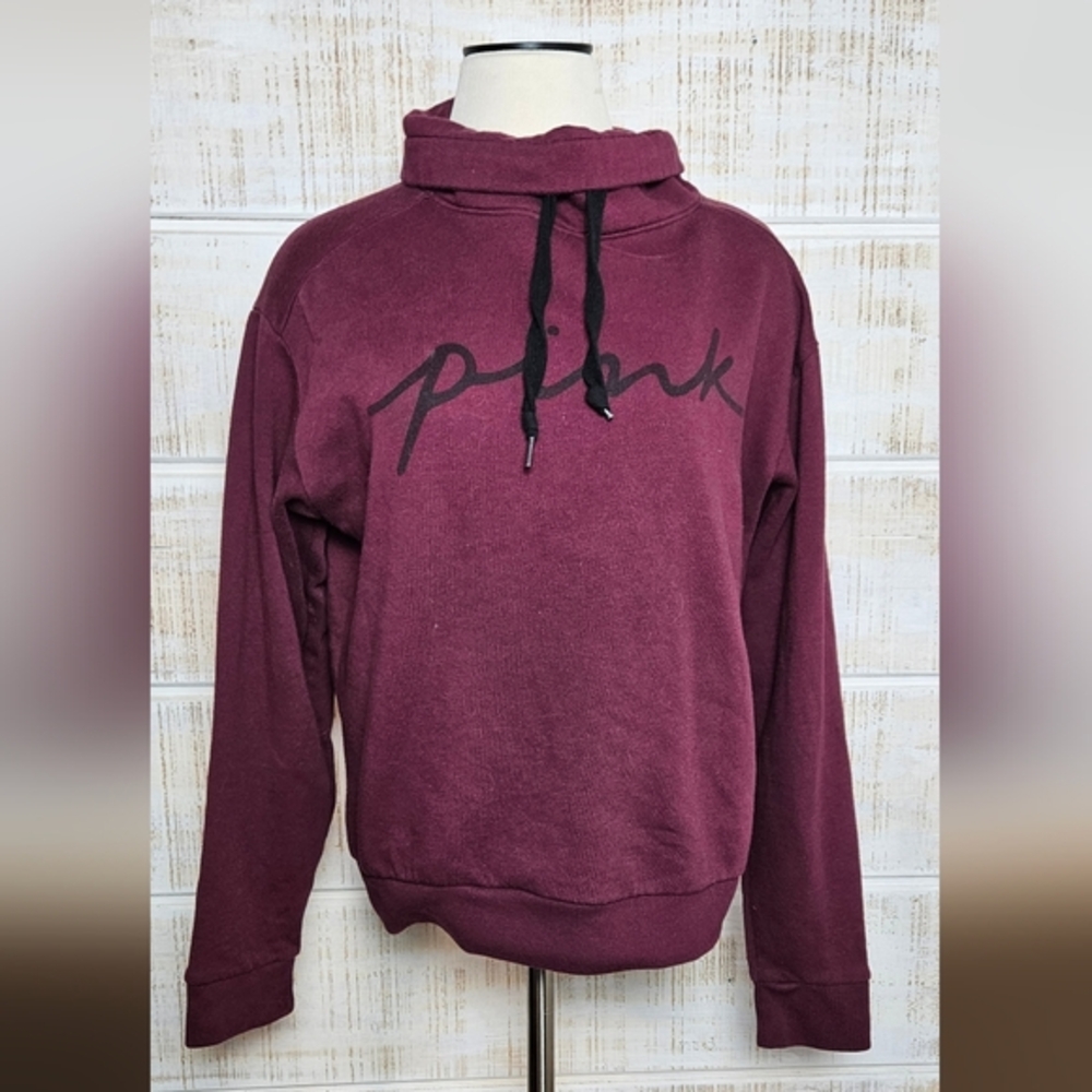 Pink by Victoria‎ Secret Cowl Neck Drawstring Sweater